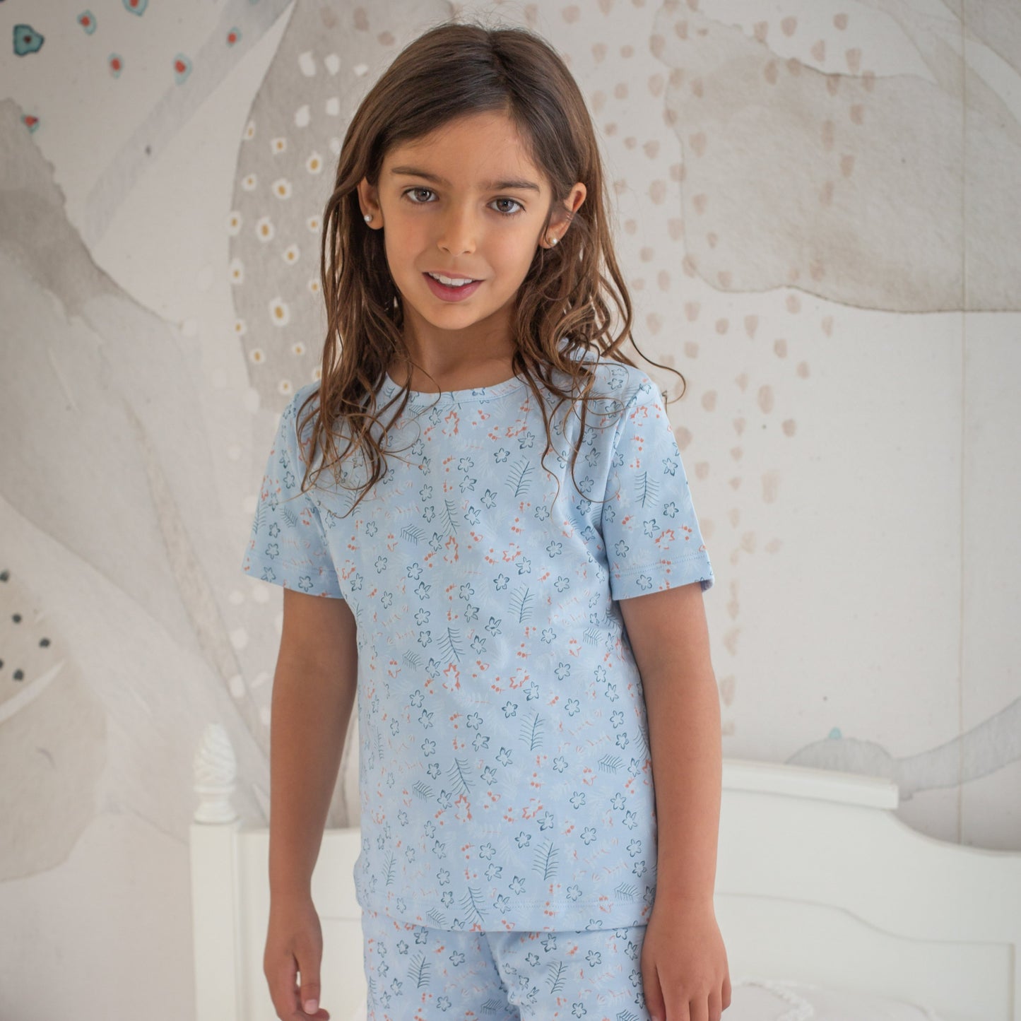 Pijama corto palmeras niña