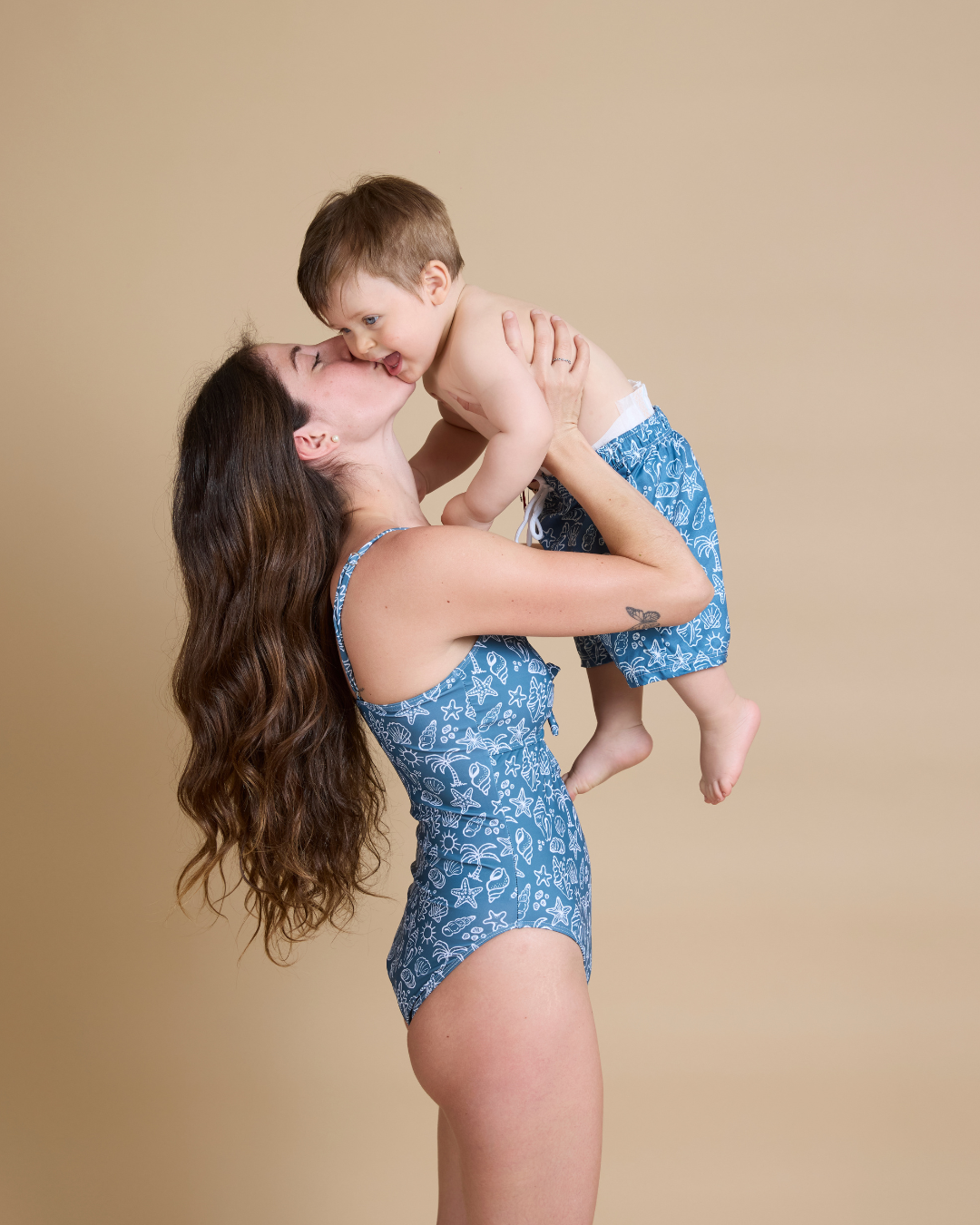 Traje de baño verano azul mujer