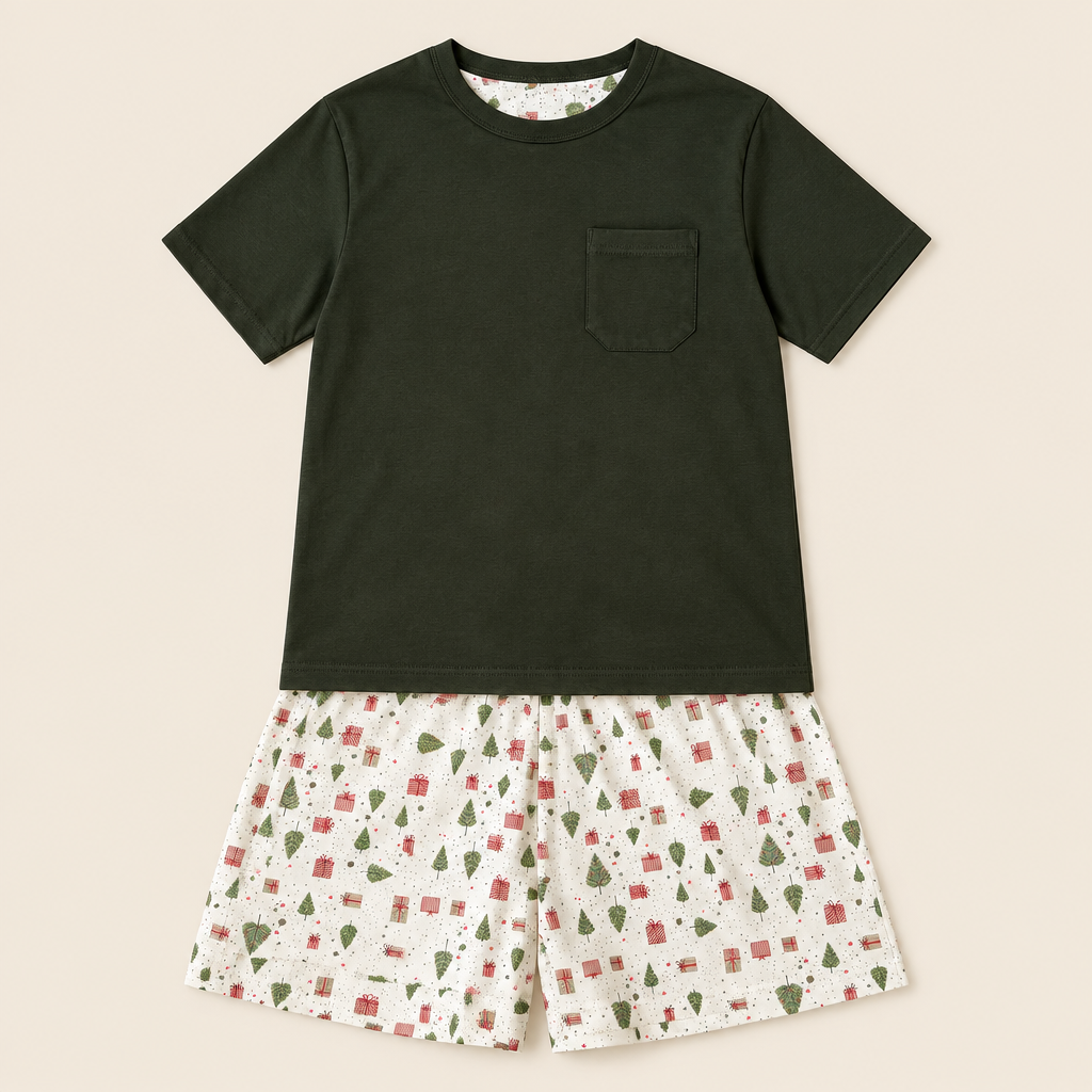 Pijama navideño regalos corto hombre