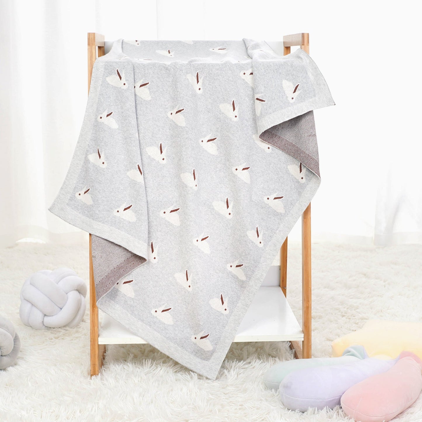 Manta bebé conejo gris - SimplyB
