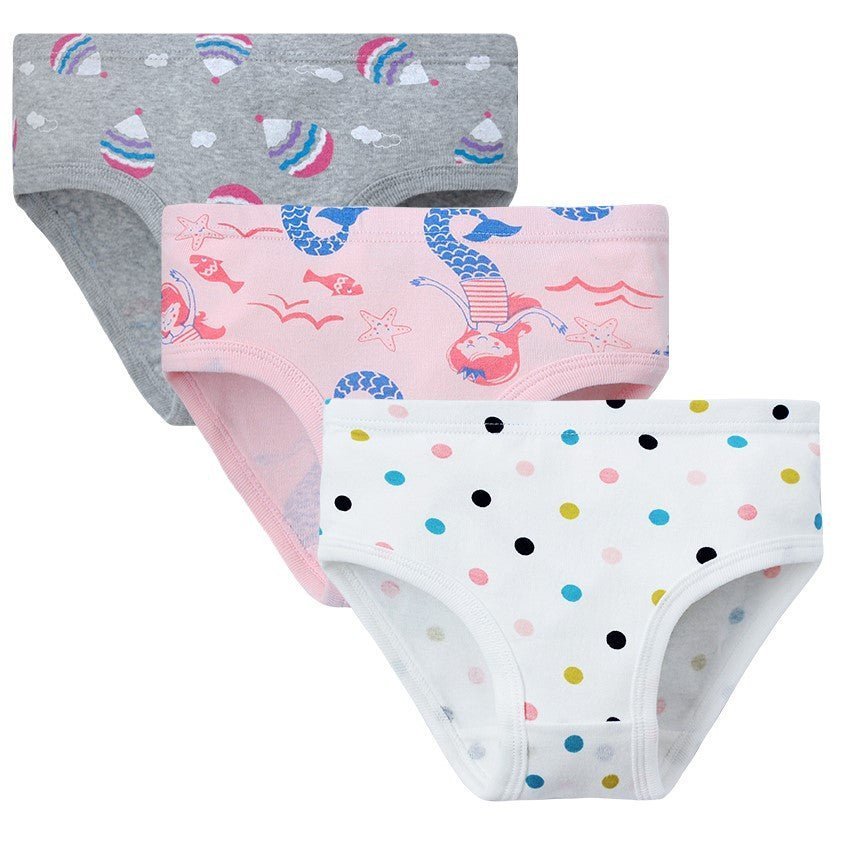 Pack 3 Calzones Niña Diseño Sirena – Algodón 100% | SimplyB - SimplyB