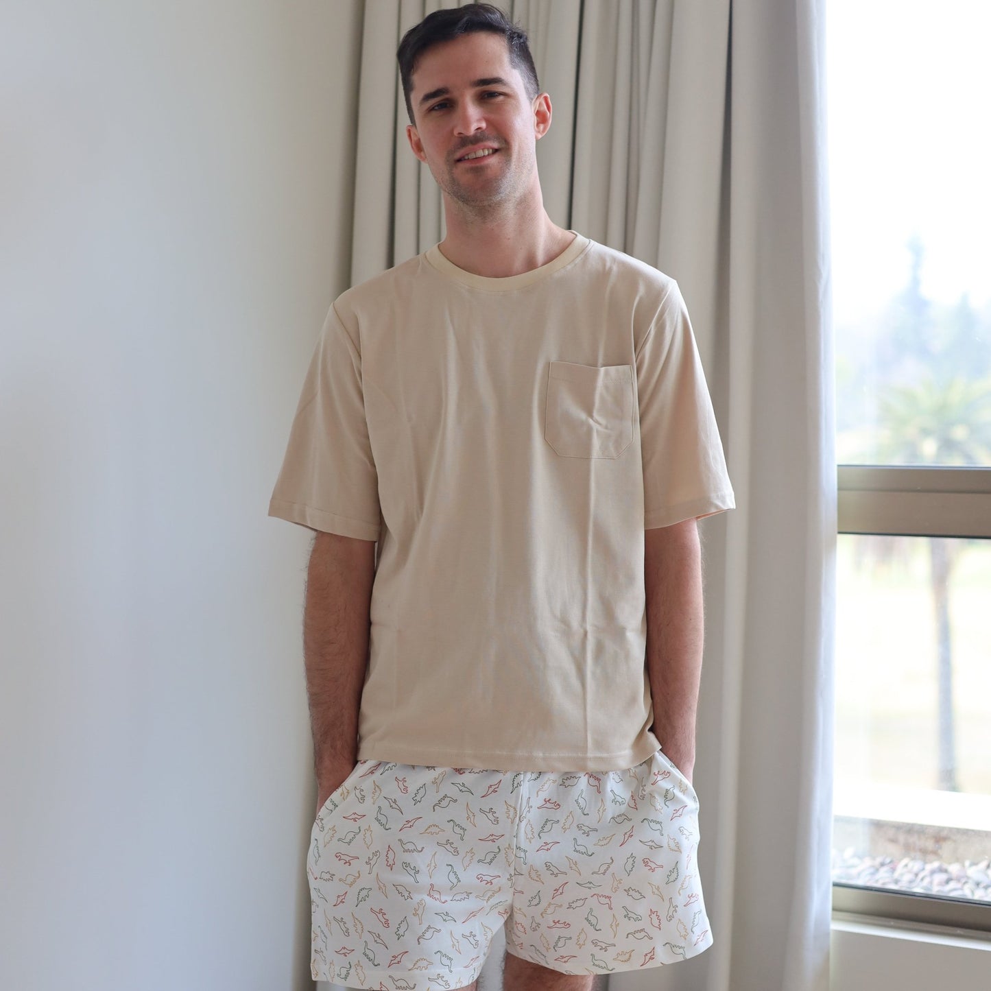 Pijama corto dinosaurios hombre - SimplyB