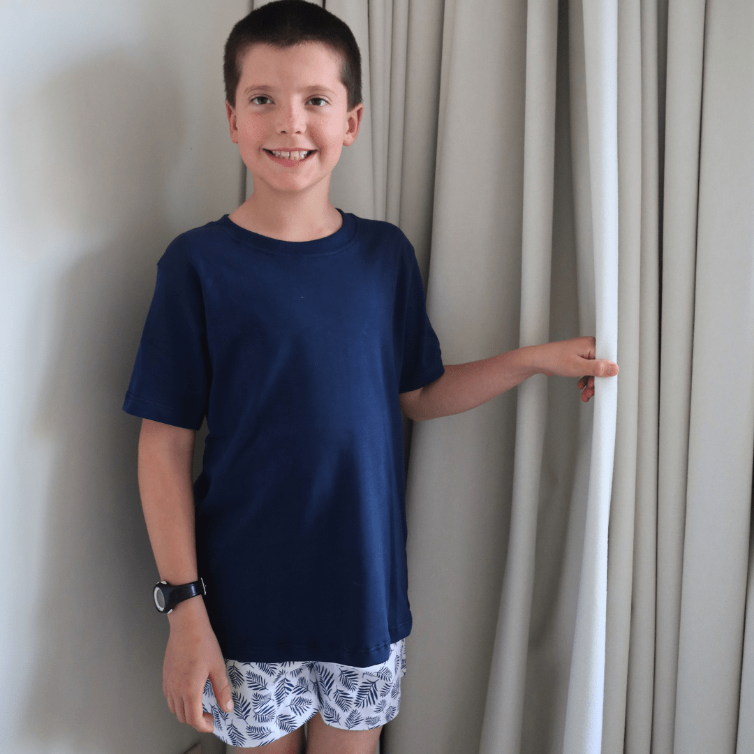 Pijama corto helecho azul niño - SimplyB