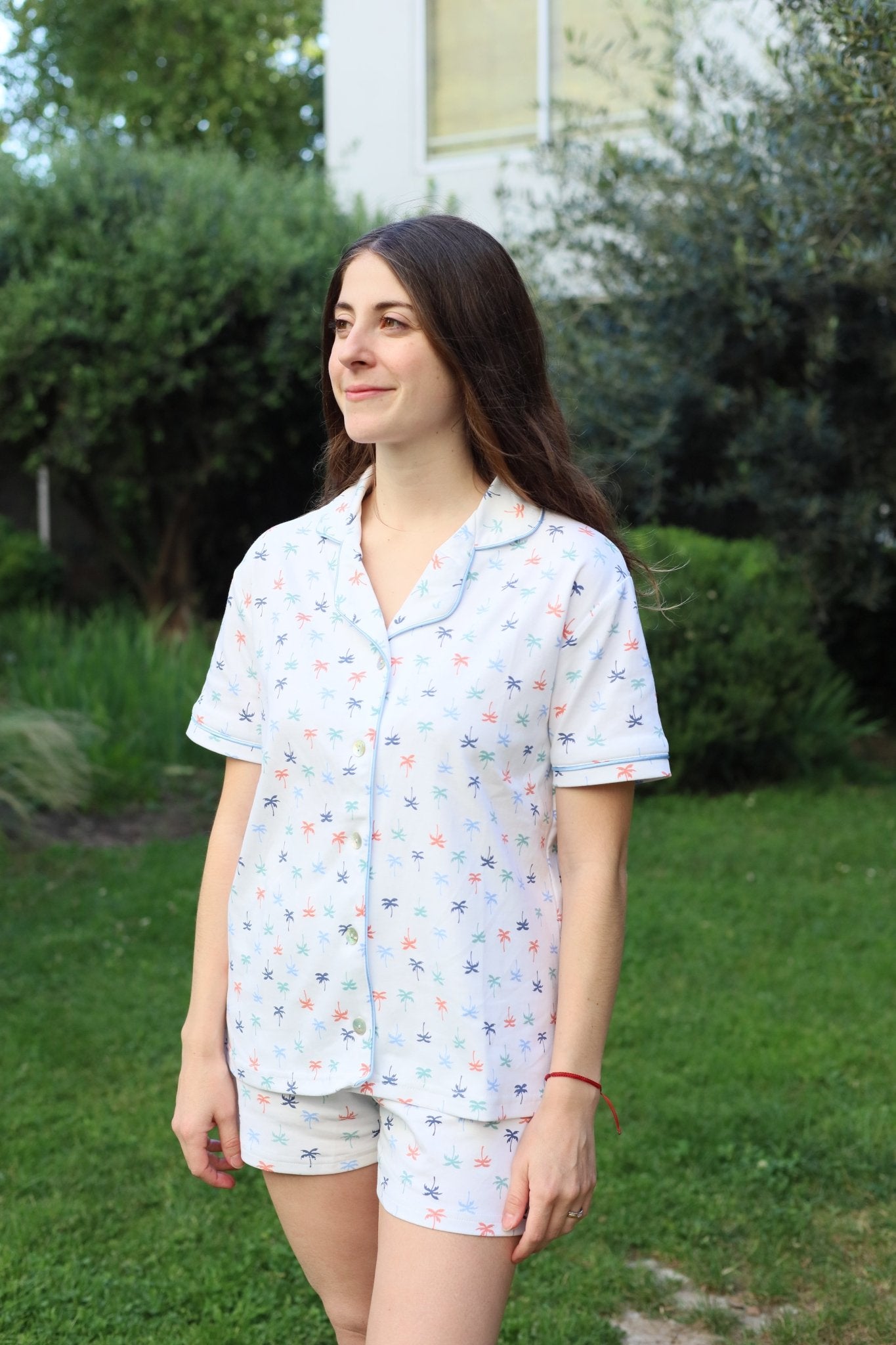 Pijama corto palmeras de colores mujer - SimplyB