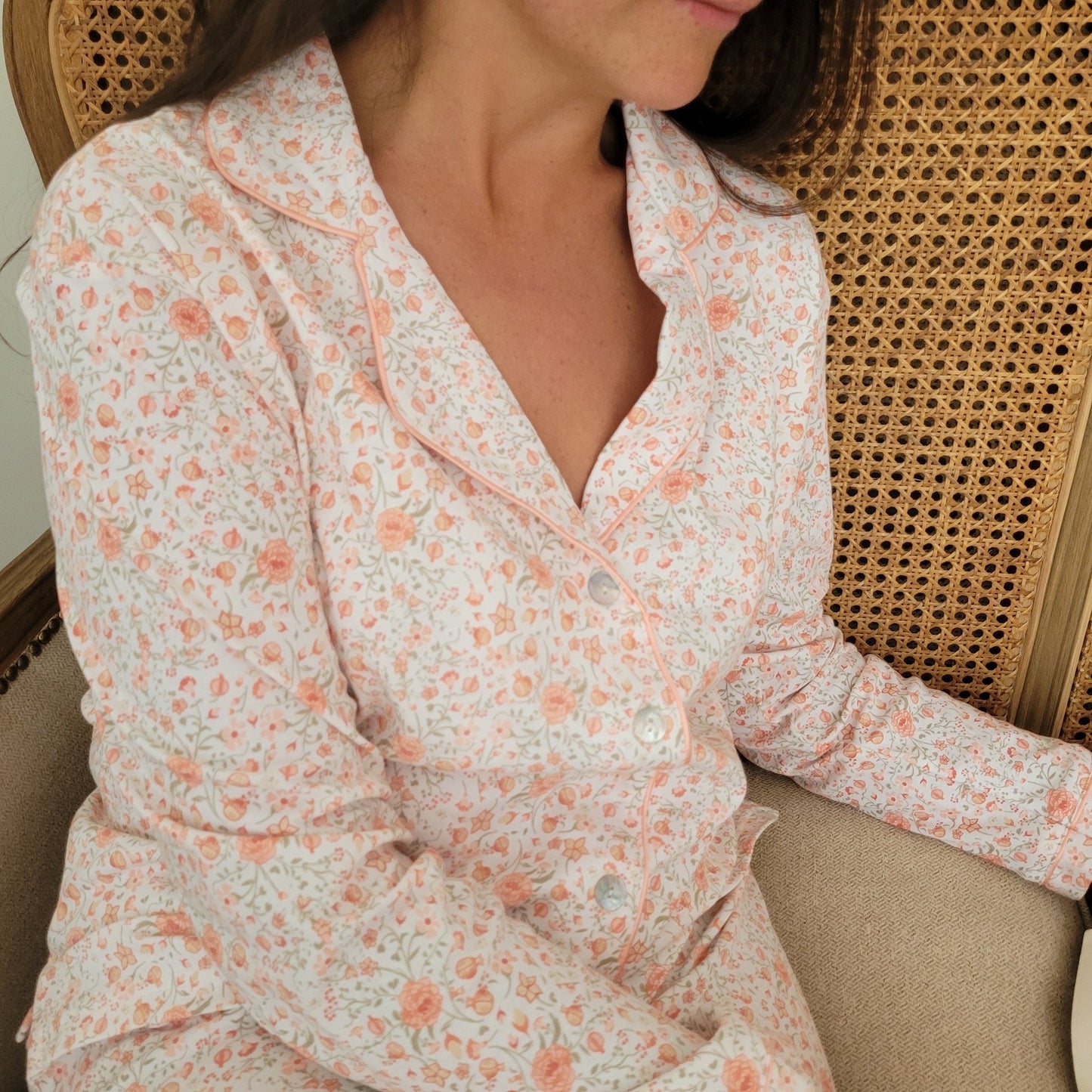 Pijama largo flores colores mujer - SimplyB