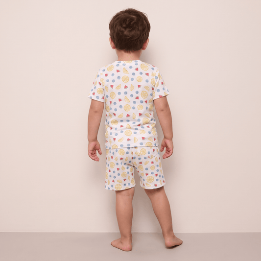 Pijama Niño Corto Algodón Pima frutal - SimplyB