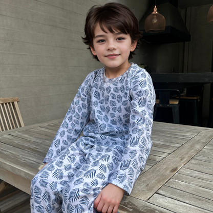 Pijama largo helechos niño