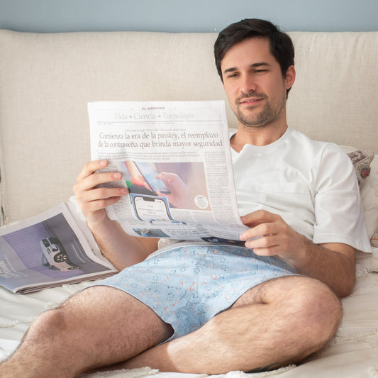 Pijama corto palmeras hombre
