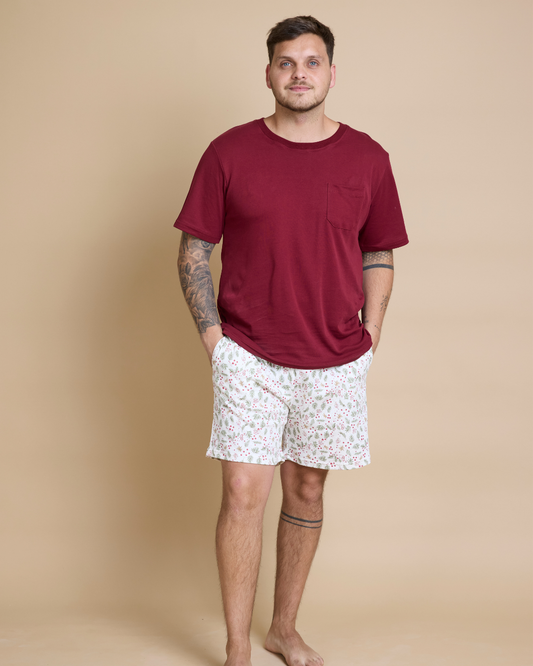 Pijama corto navideño hombre