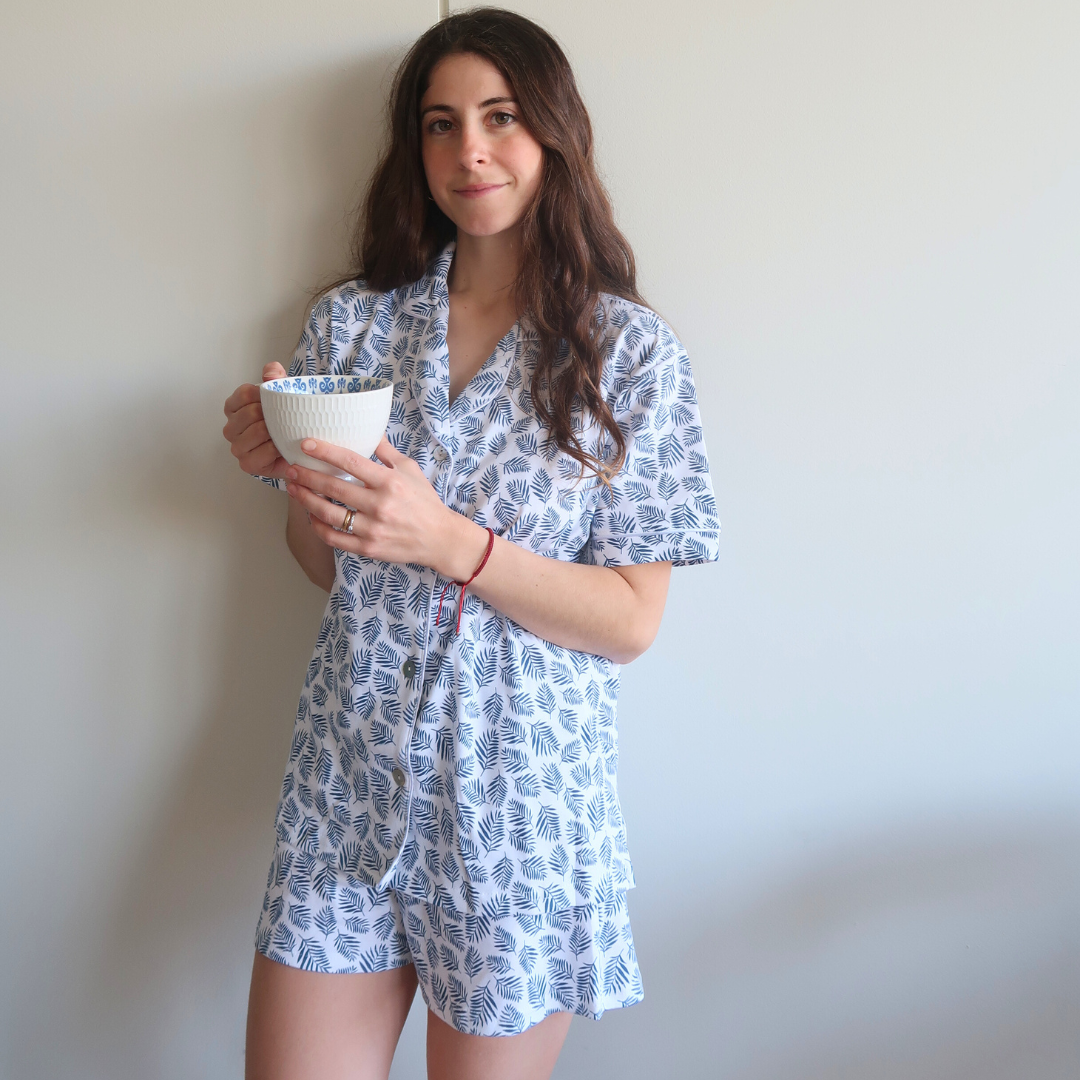 Pijama corto helecho mujer