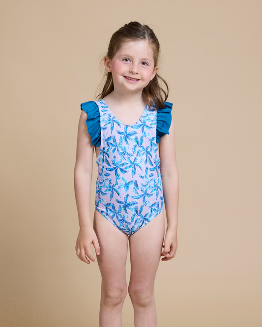 Traje de baño tropical niña