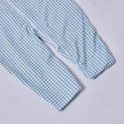 Enterito Bebé Niño Vichy Verde – Algodón Pima 100% | SimplyB
