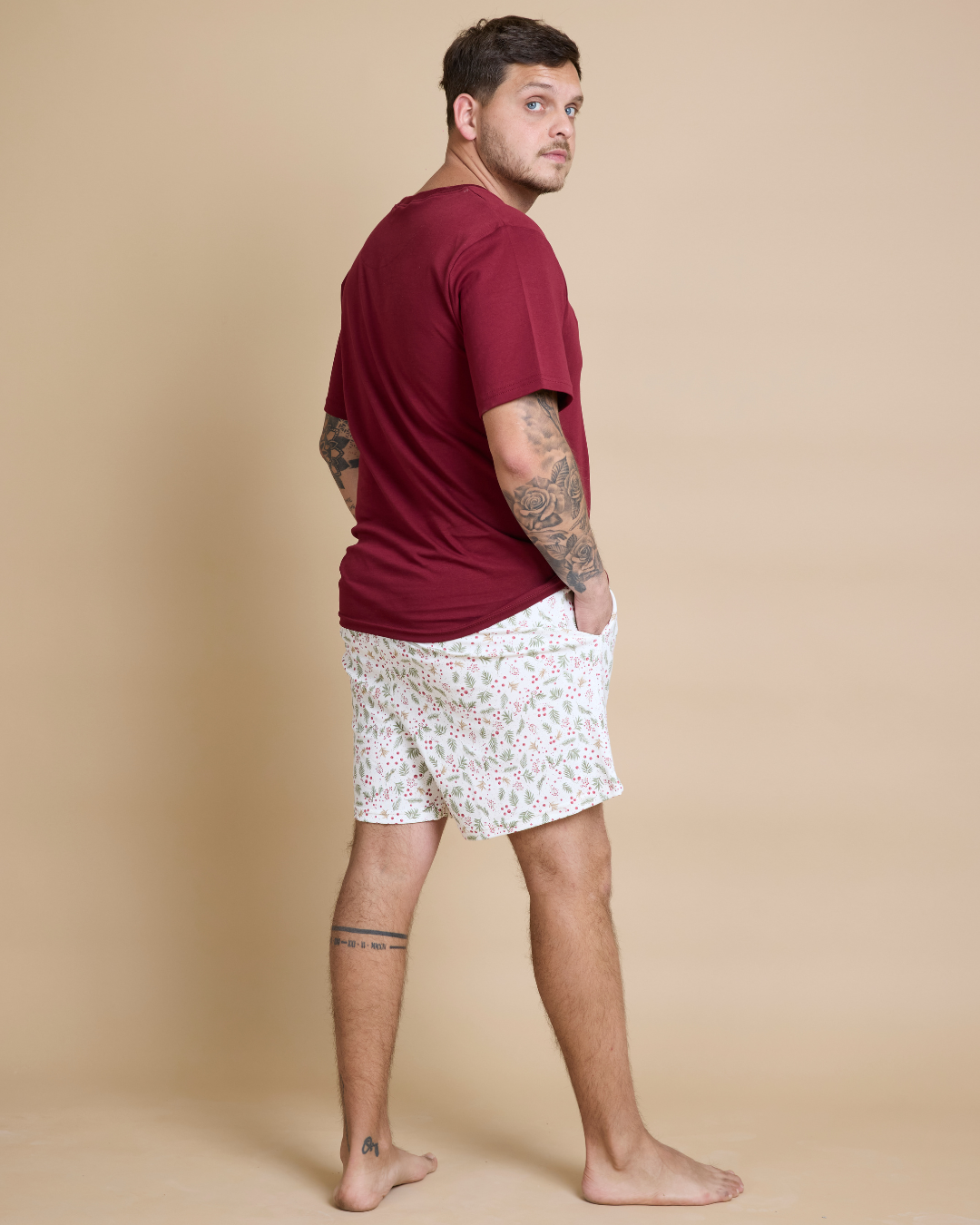 Pijama corto navideño hombre