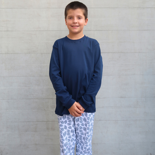 PREVENTA Pijama largo helechos niño