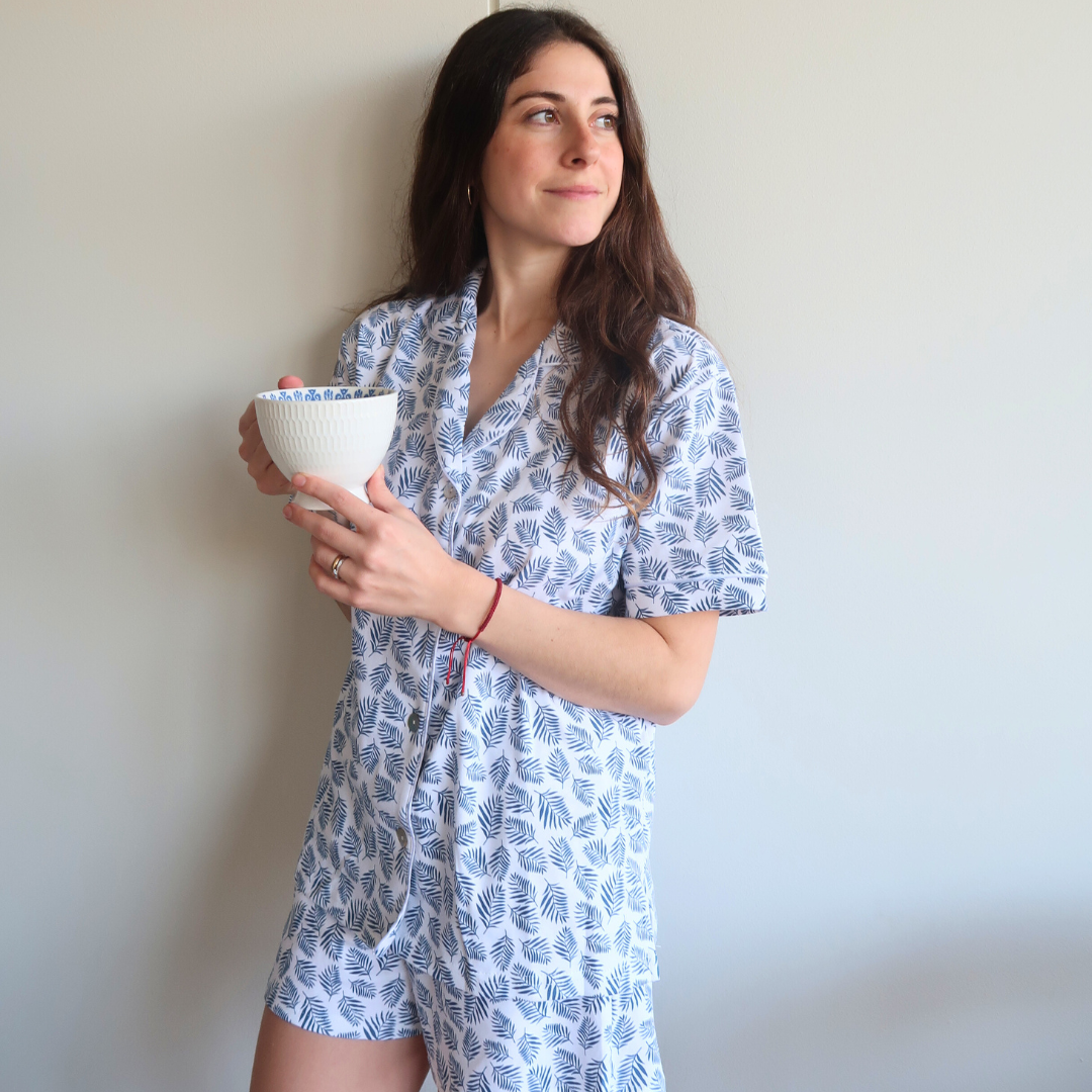 Pijama corto helecho mujer