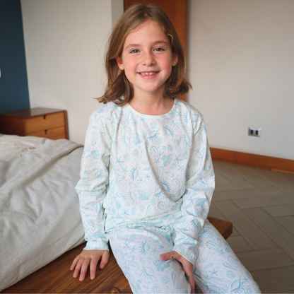 PREVENTA Pijama largo bajo del mar niña