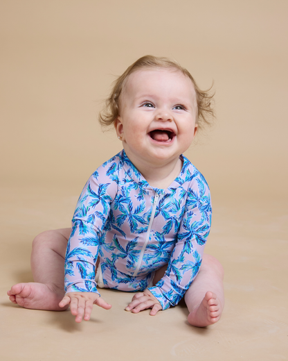 Traje de baño entero tropical niña