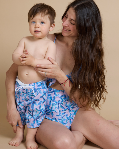 Traje de baño tropical niño