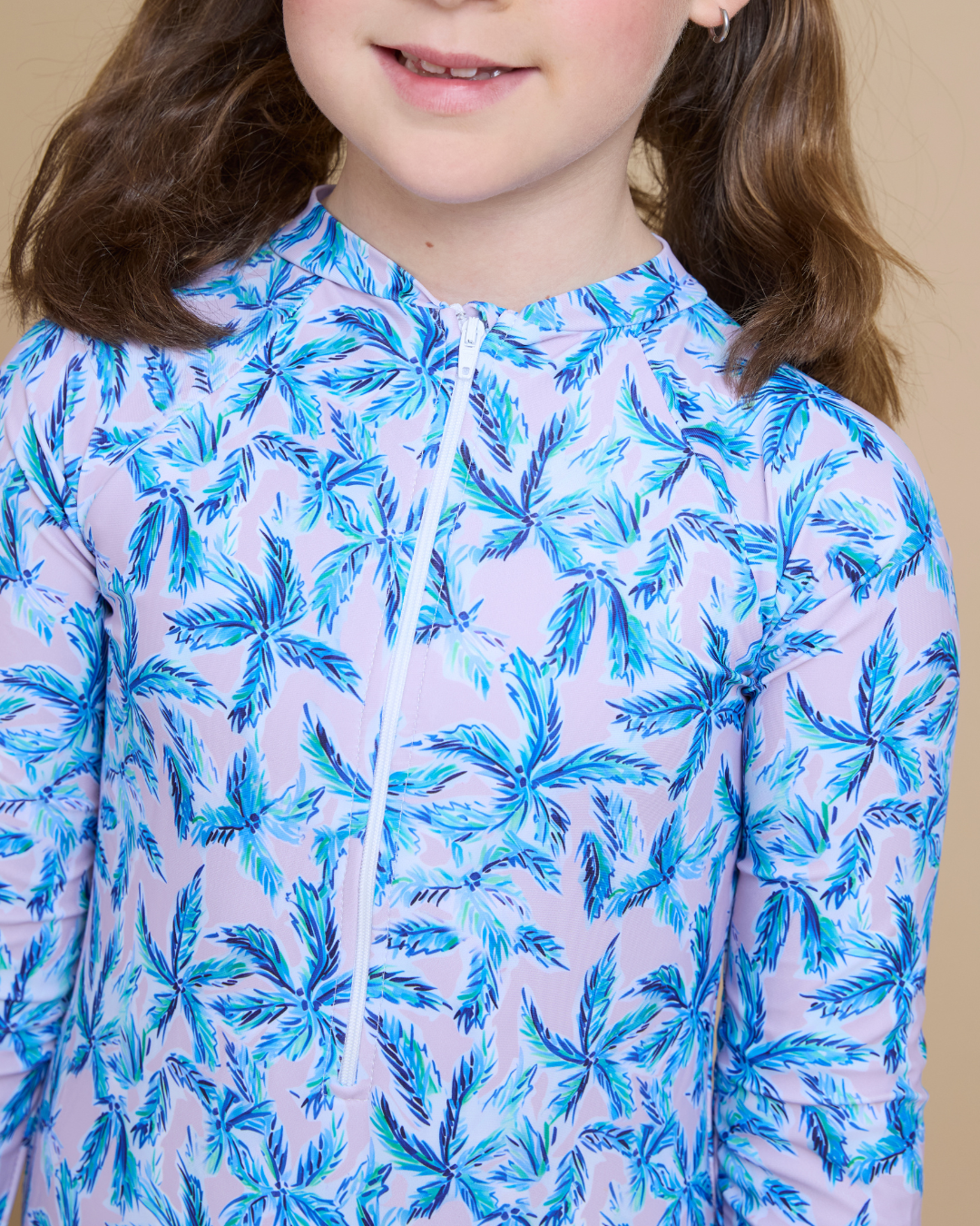 Traje de baño entero tropical niña