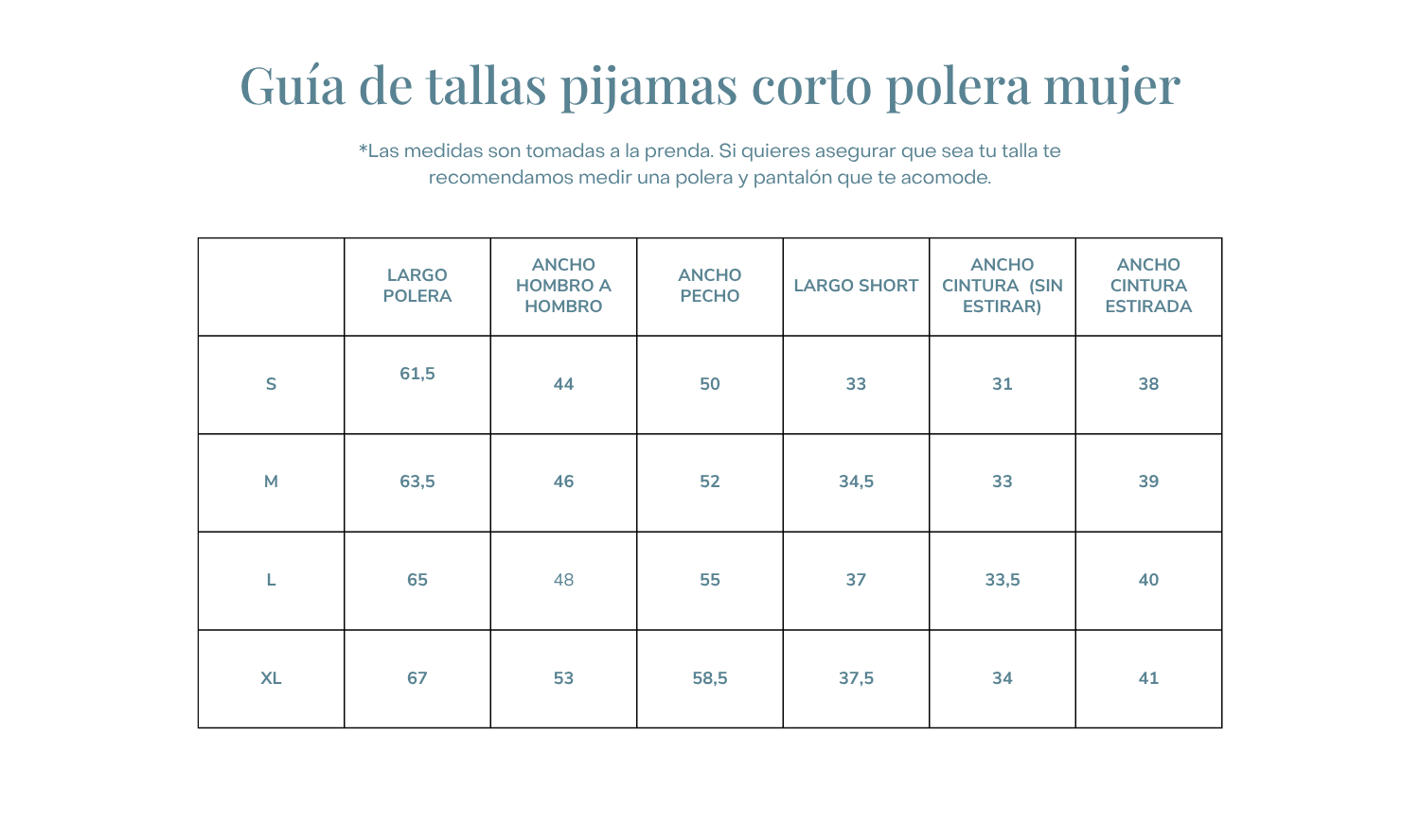 Guía de tallas