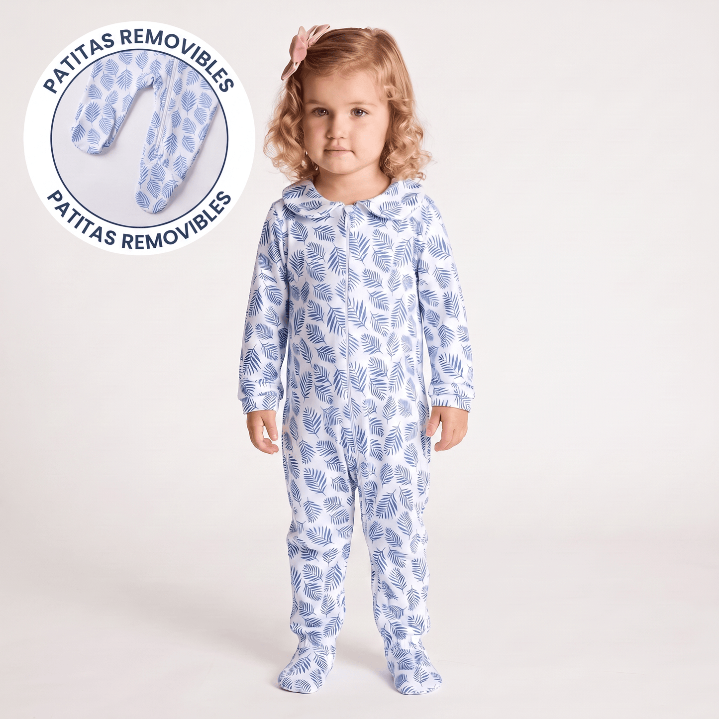Enterito Bebé Niña Algodón Pima Helecho Azul - SimplyB