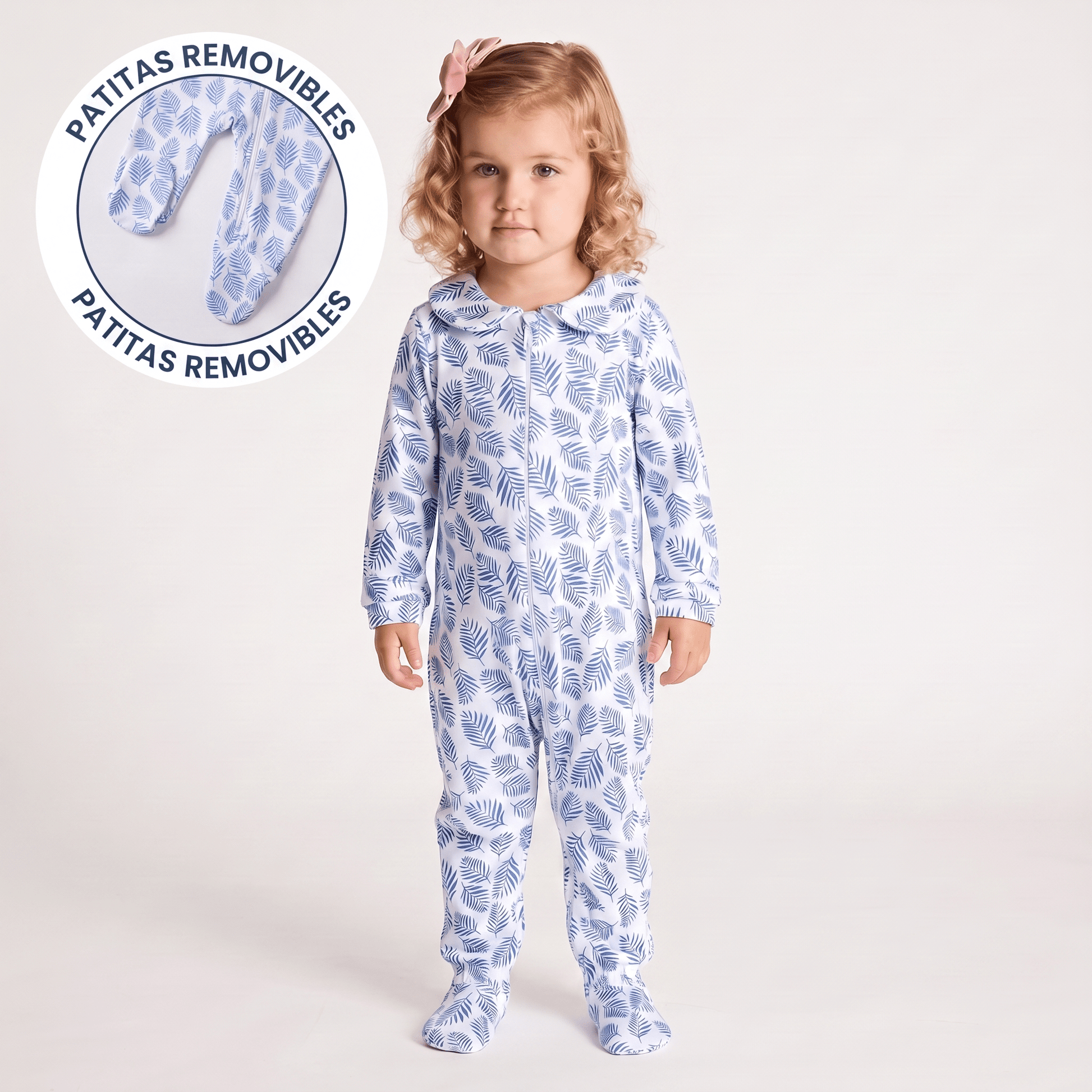 Enterito Bebé Niña Algodón Pima Helecho Azul - SimplyB