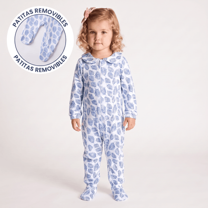 Enterito Bebé Niña Algodón Pima Helecho Azul - SimplyB