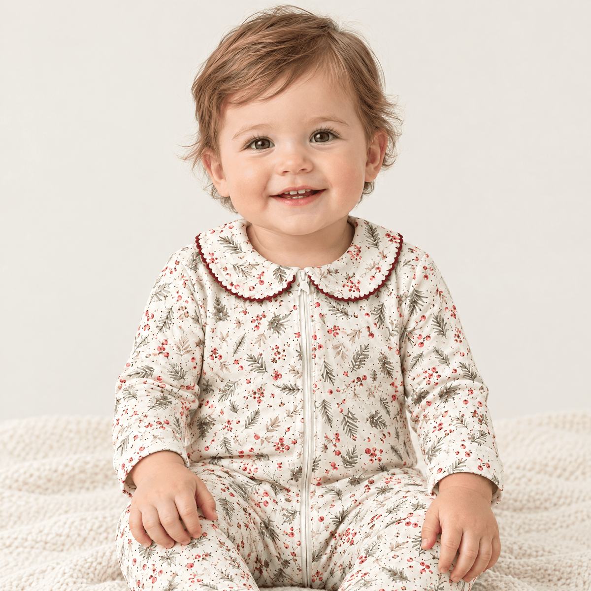 Enterito Bebé Niña Algodón Pima Navideño - SimplyB