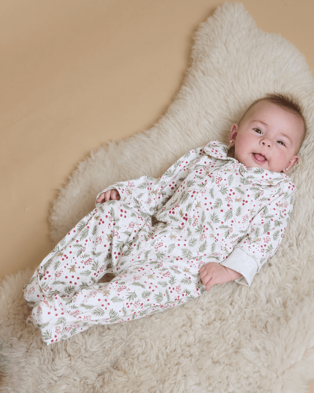 Enterito Bebé Niña Algodón Pima Navideño - SimplyB