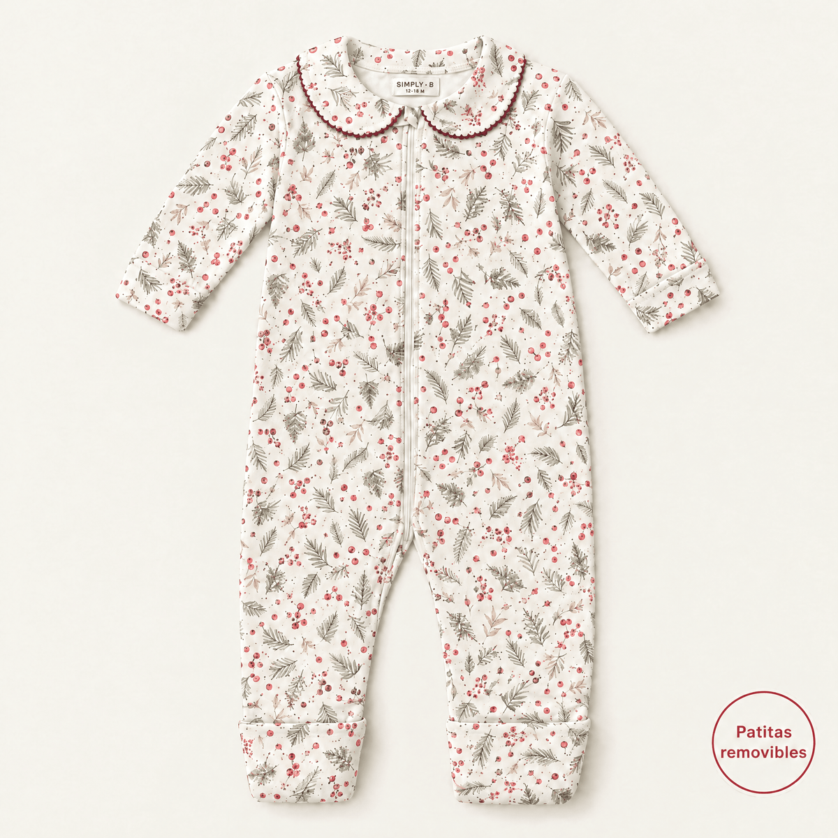Enterito Bebé Niña Algodón Pima Navideño - SimplyB