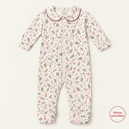 Enterito Bebé Niña Algodón Pima Navideño - SimplyB