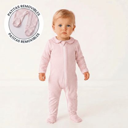 Enterito Bebé Niña Algodón Pima Vichy Rosado - SimplyB