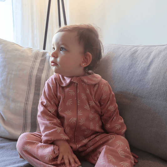 Enterito bebé niña espiga palo rosa - SimplyB