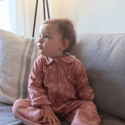 Enterito bebé niña espiga palo rosa - SimplyB