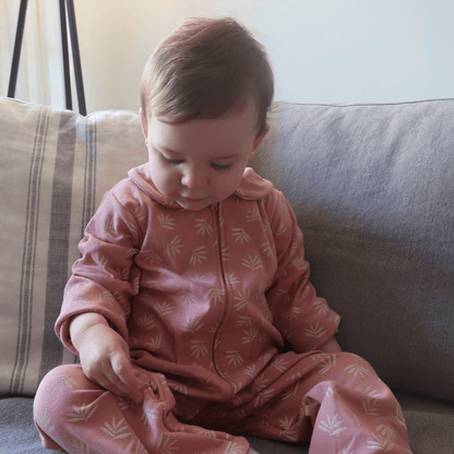 Enterito bebé niña espiga palo rosa - SimplyB