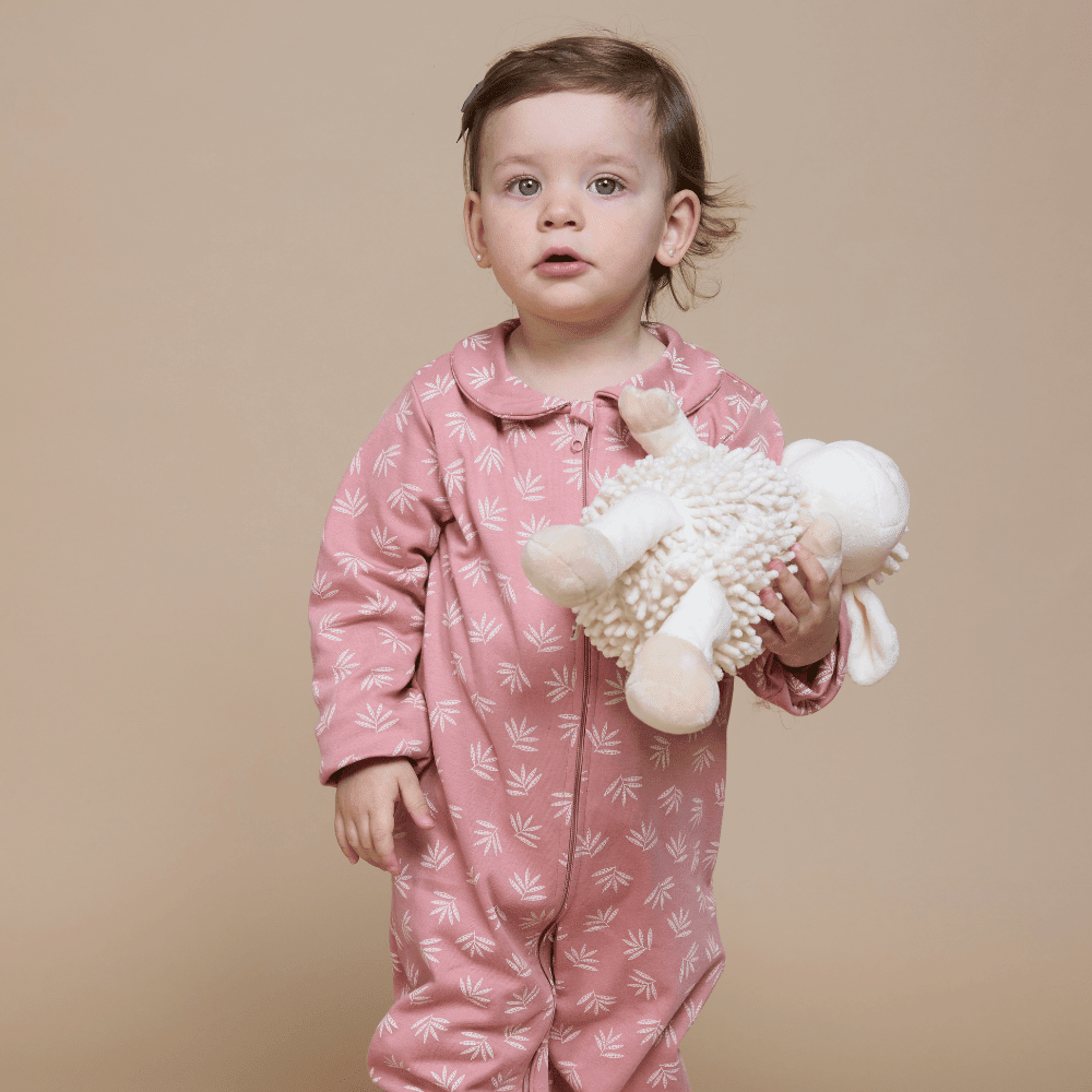 Enterito bebé niña espiga palo rosa - SimplyB