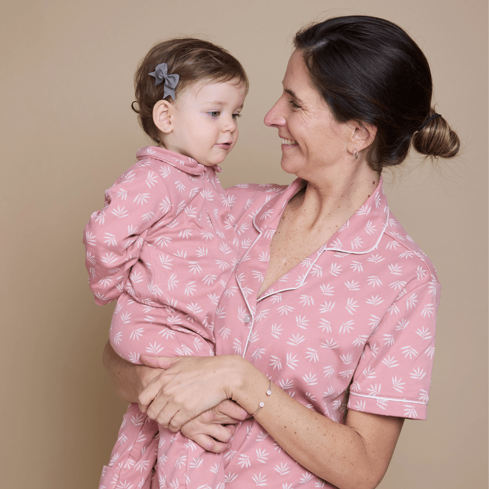 Enterito bebé niña espiga palo rosa - SimplyB