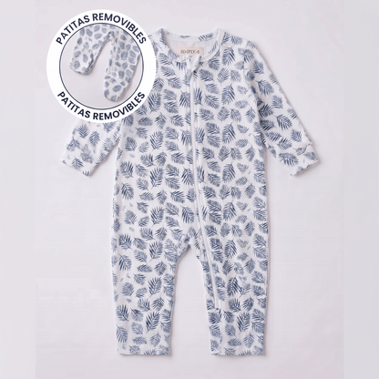 Enterito Bebé Niño Algodón Pima Helechos Azules - SimplyB