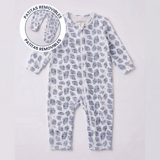 Enterito Bebé Niño Algodón Pima Helechos Azules - SimplyB