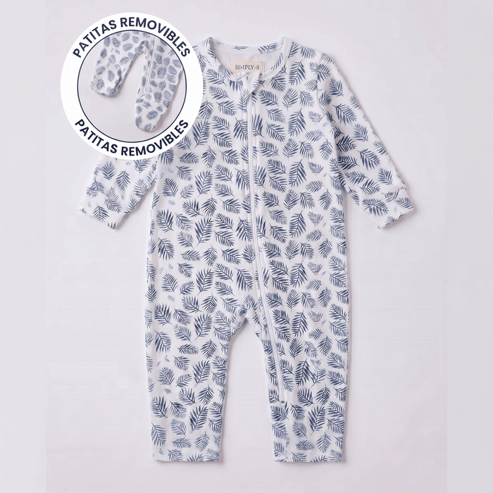 Enterito Bebé Niño Algodón Pima Helechos Azules - SimplyB