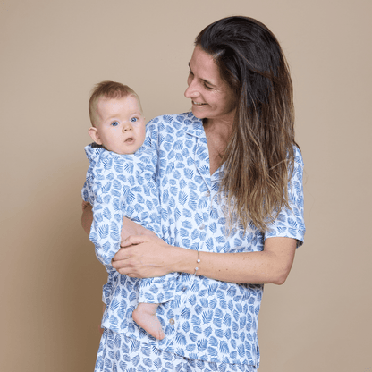 Enterito Bebé Niño Algodón Pima Helechos Azules - SimplyB