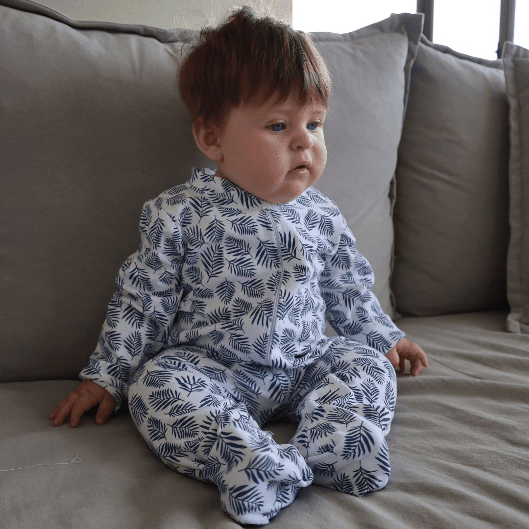 Enterito Bebé Niño Algodón Pima Helechos Azules - SimplyB