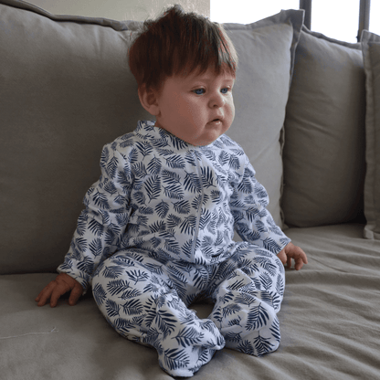 Enterito Bebé Niño Algodón Pima Helechos Azules - SimplyB