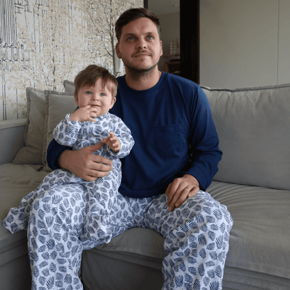 Enterito Bebé Niño Algodón Pima Helechos Azules - SimplyB