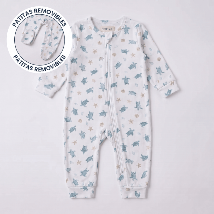 Enterito Bebé Niño Algodón Pima Tortugas Acuarela - SimplyB