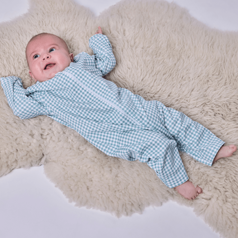 Enterito Bebé Niño Algodón Pima Vichy Verde - SimplyB