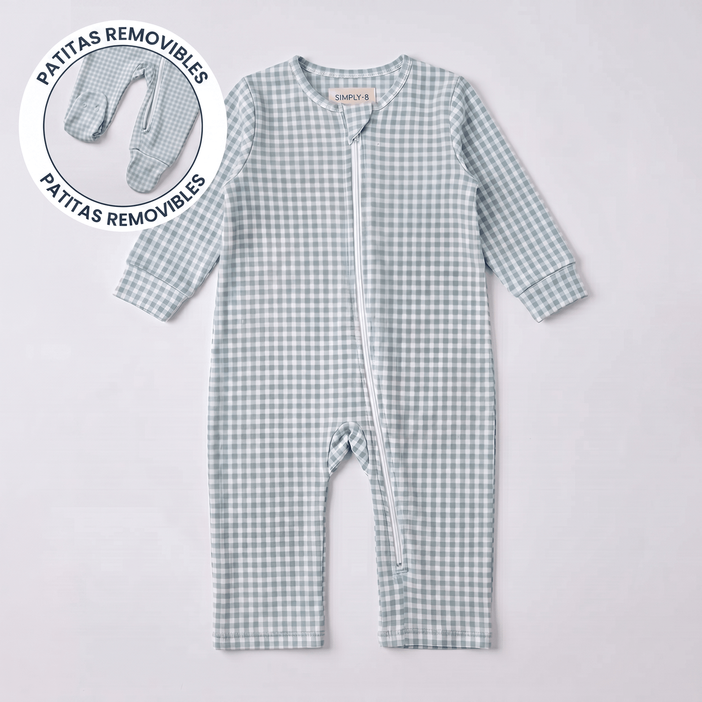 Enterito Bebé Niño Algodón Pima Vichy Verde - SimplyB