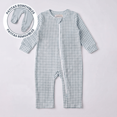 Enterito Bebé Niño Algodón Pima Vichy Verde