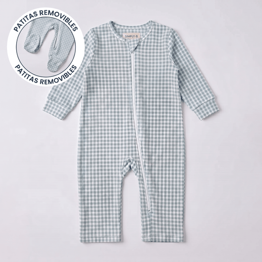 Enterito Bebé Niño Algodón Pima Vichy Verde - SimplyB