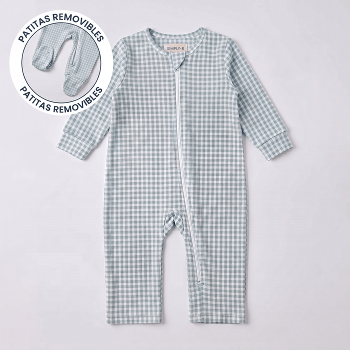 Enterito Bebé Niño Algodón Pima Vichy Verde - SimplyB
